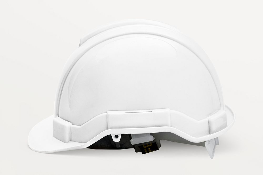 Yellow hard hat mockup on a white background