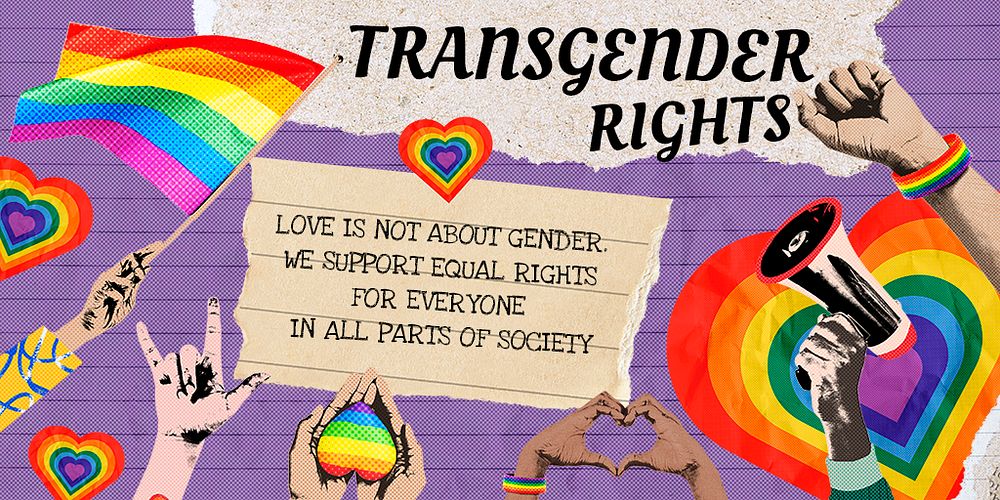 LGBTQ rights Twitter post template, remix media design psd