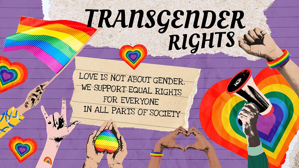 LGBTQ rights Facebook cover template, remix media design psd