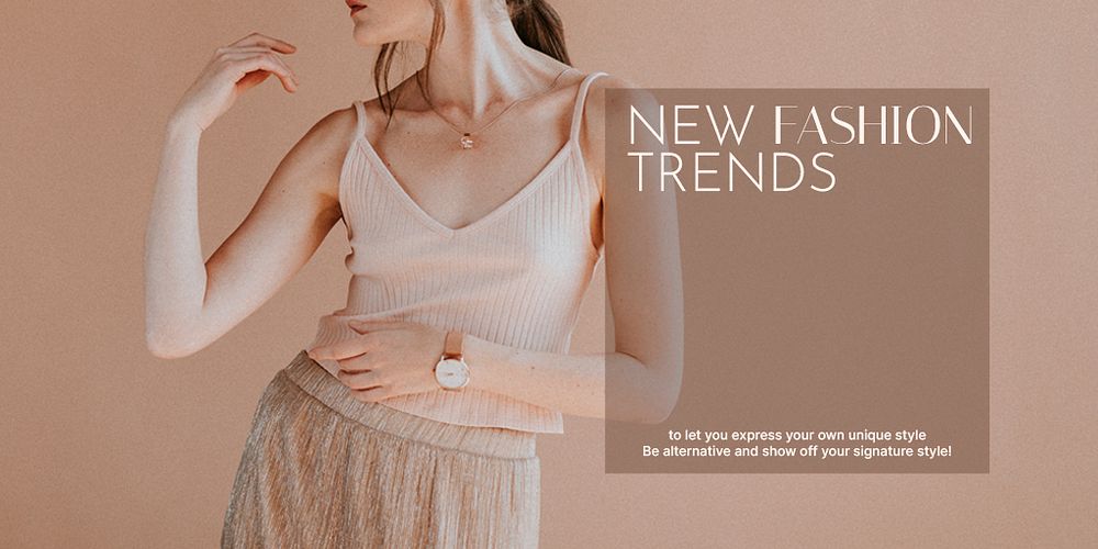 Fashion aesthetic Twitter post template, shopping ad psd