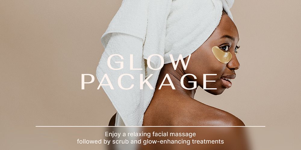 Spa package Twitter post template, beauty advertisement psd