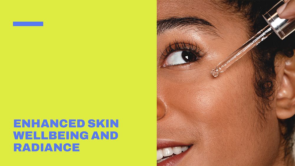 Skincare ad blog banner template, beauty branding psd
