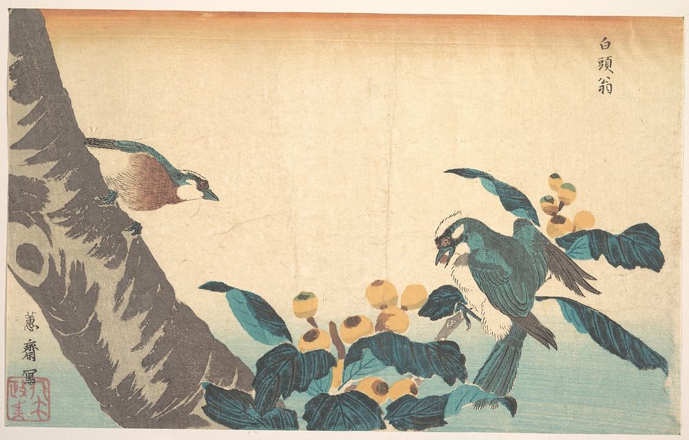 Birds and Flowers print in high resolution by Keisai Eisen (1790-1848). Original from The MET Museum. 