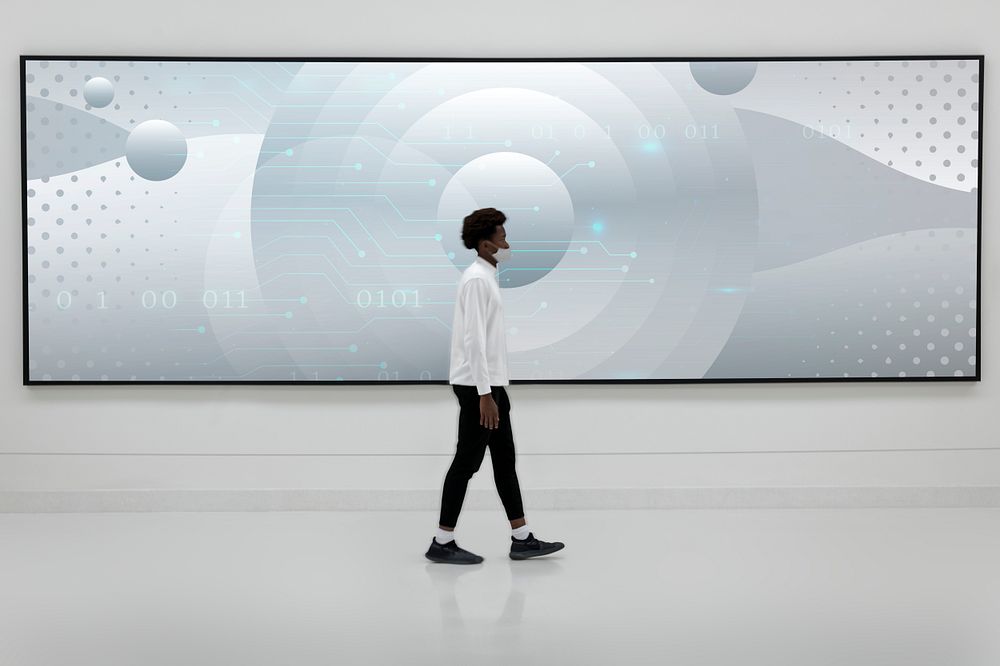 Large billboard mockup at a shopping mall psd