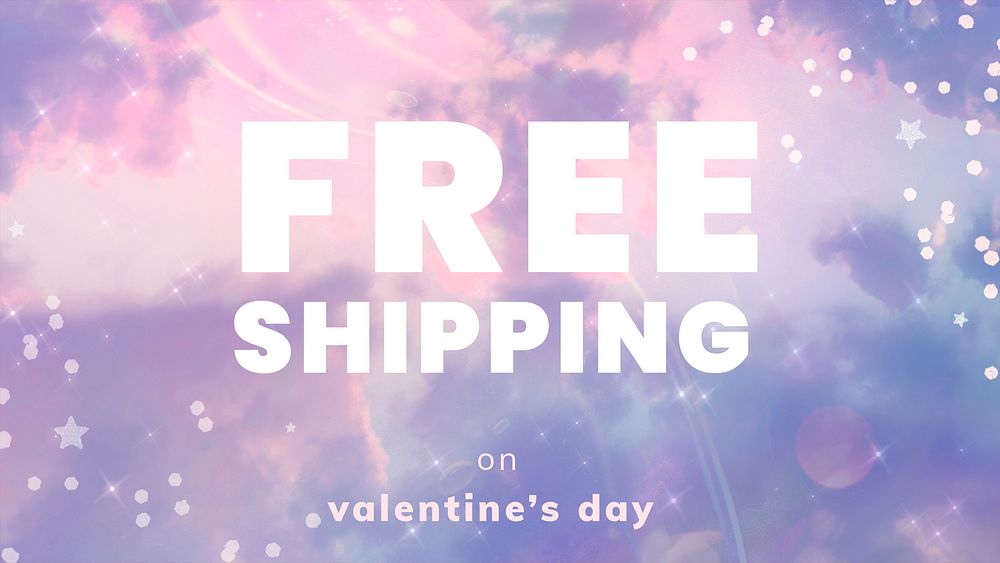 Valentine&rsquo;s sale editable template psd for social media ads with free shipping text