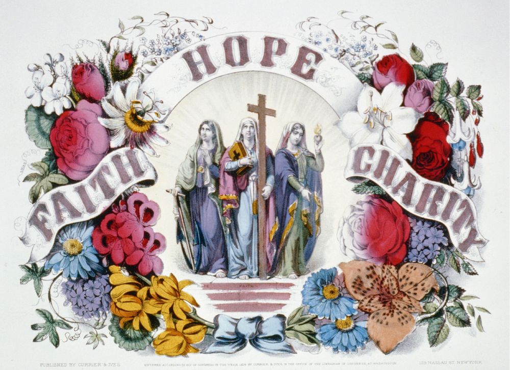 Faith Hope Charity (1874) by Currier & Ives