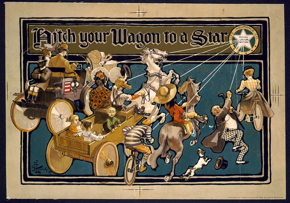 Hitch your wagon to a star  J.C. Leyendecker.