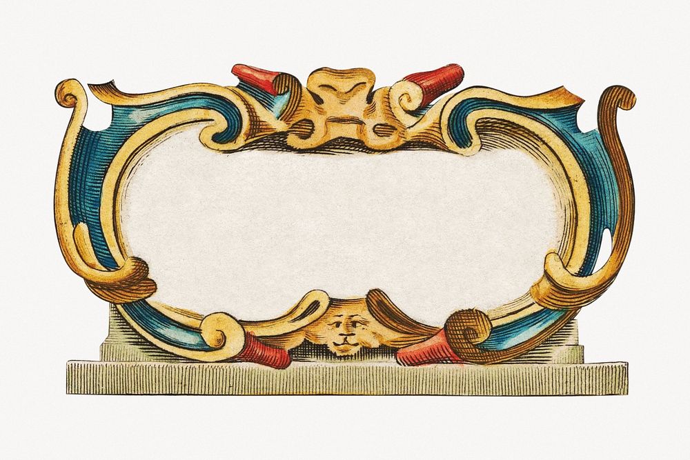 Luxury ornate frame in gold vintage style.   Remastered by rawpixel