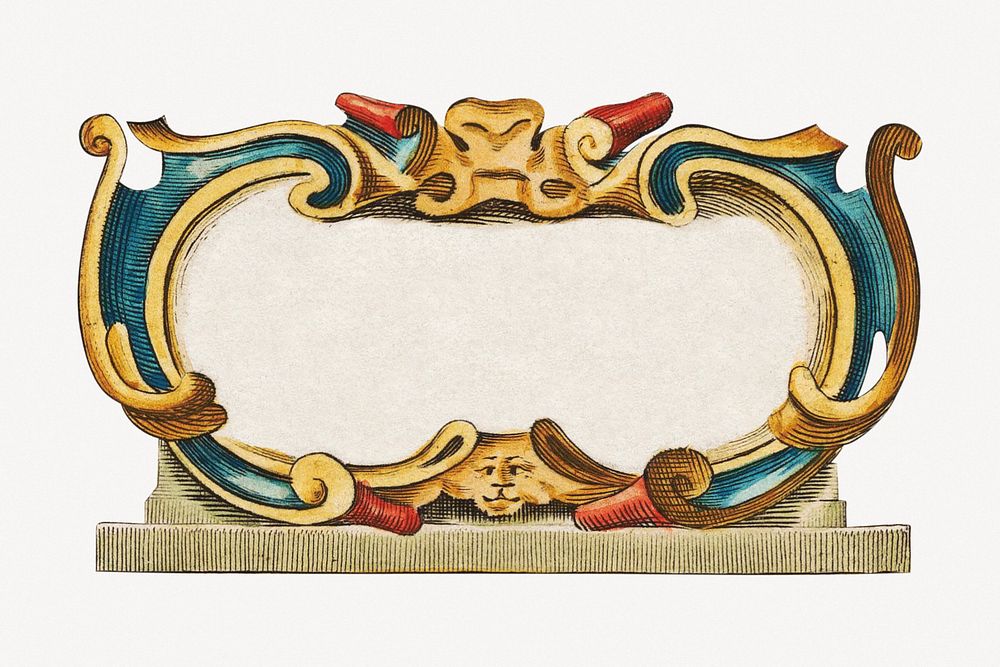 Luxury ornate frame in gold vintage style psd.   Remastered by rawpixel