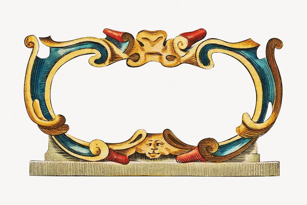 Luxury ornate frame in gold vintage style.   Remastered by rawpixel