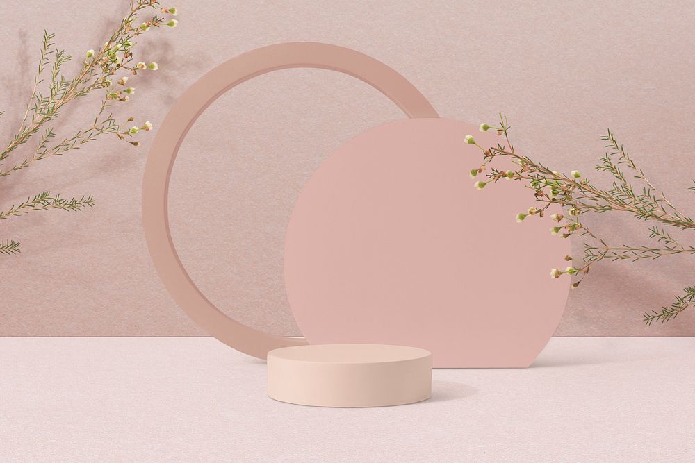 Product backdrop mockup psd, aesthetic background design