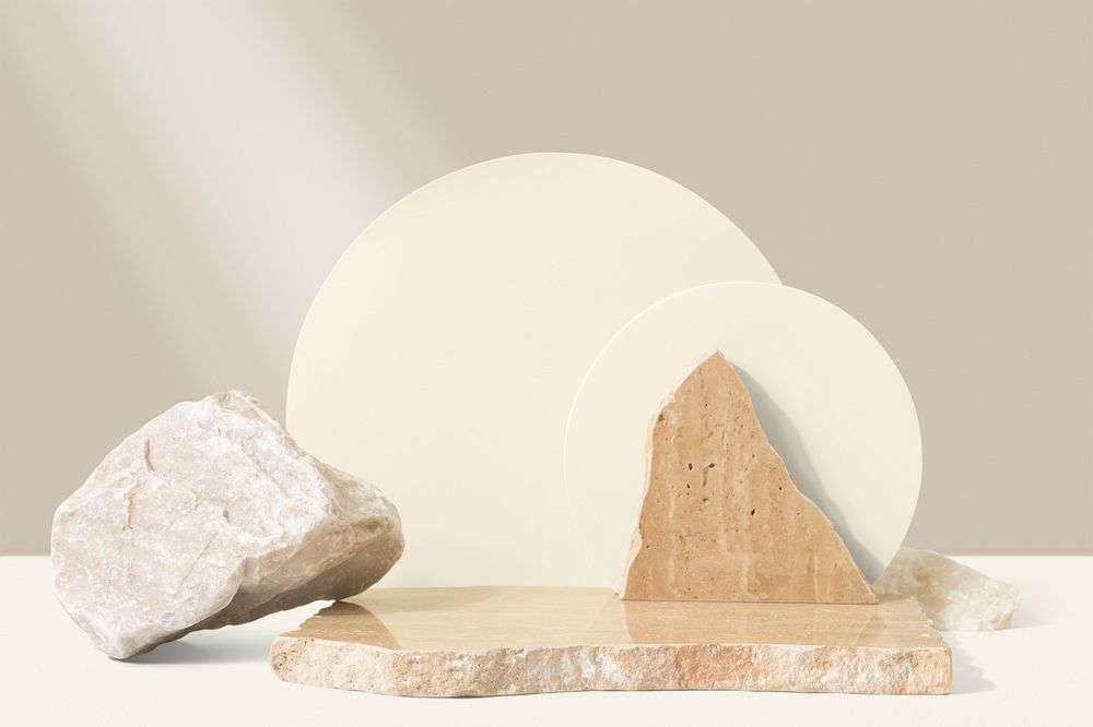 Aesthetic product backdrop mockup psd with design space
