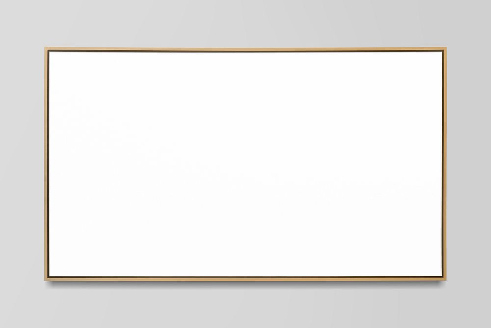 Wooden picture frame mockup illustration
