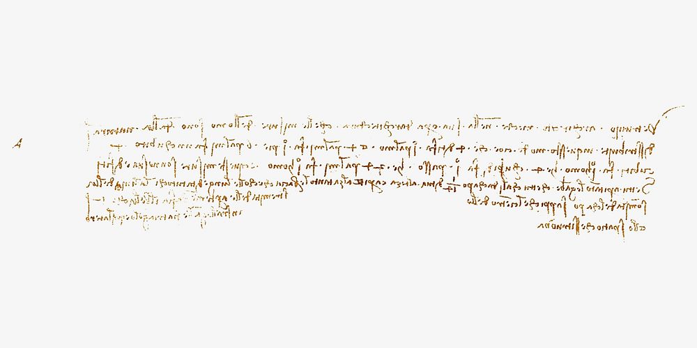 Leonardo da Vinci's gold text from Vitruvian Man. Remastered by rawpixel.