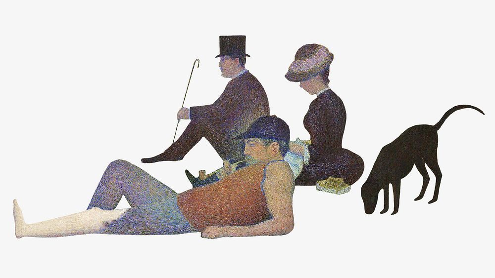 A Sunday on La Grande Jatte, vintage people illustration by Georges Seurat. Remastered by rawpixel.