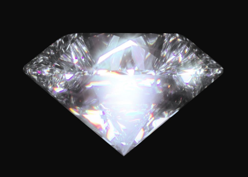 Shiny diamond collage element isolated image