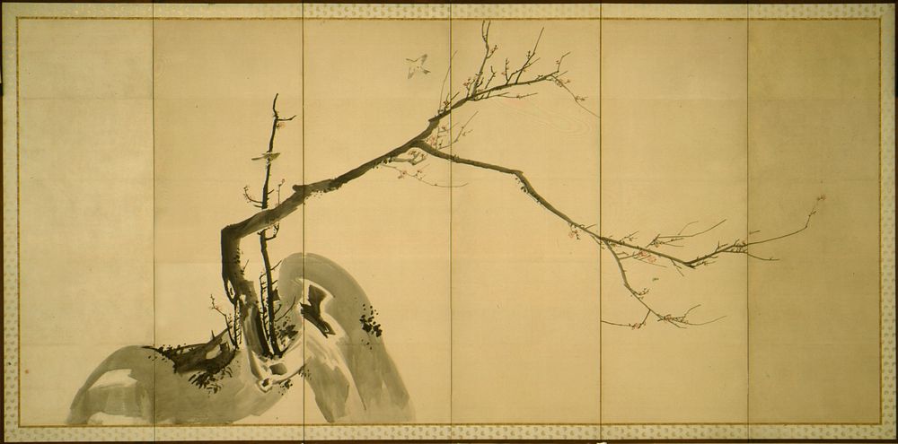 Old Plum Trees by Watanabe Shikō