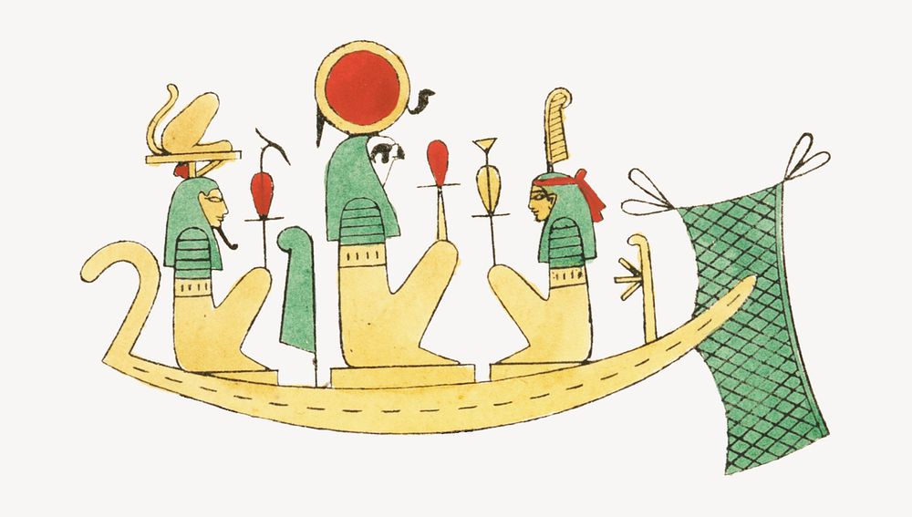 Egyptian god Nut vintage illustration psd. Remixed by rawpixel. 