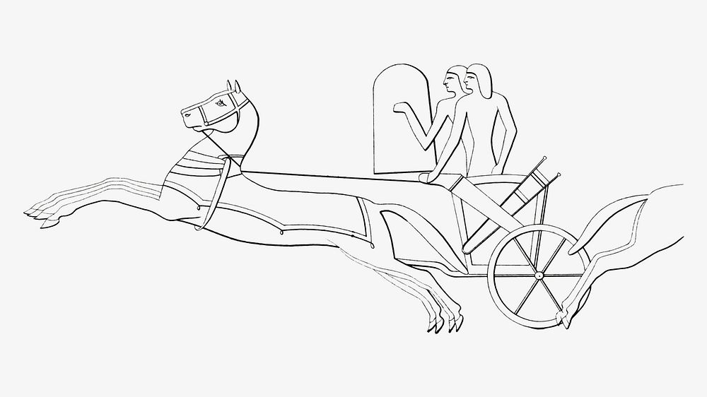 Egypt carriage vintage illustration