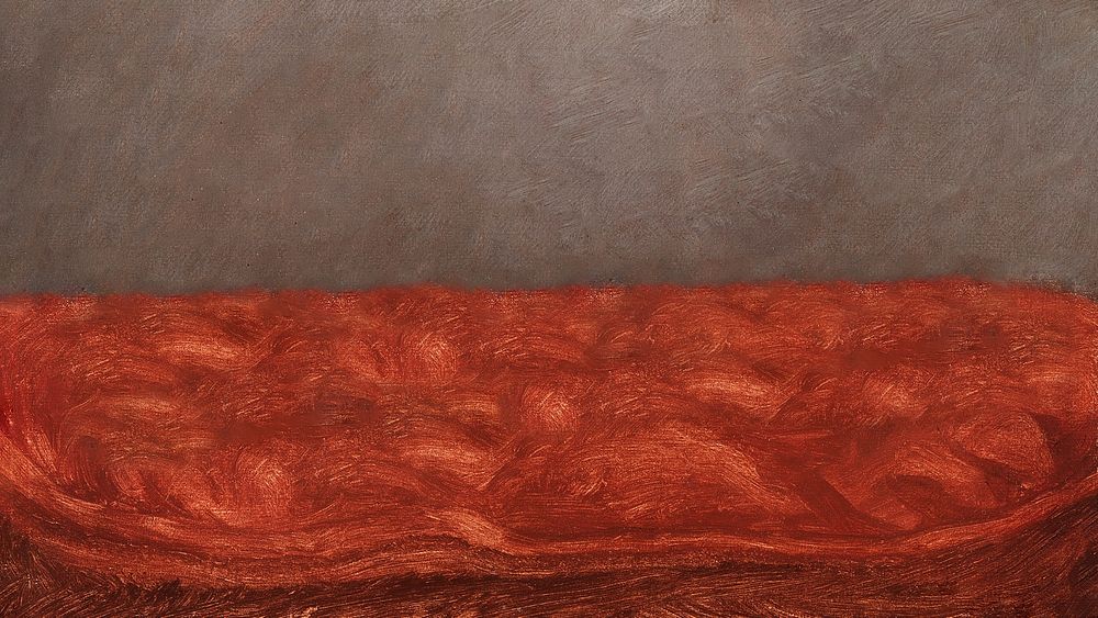 Red cushion computer wallpaper, brown wall painting by Maria Wiik. Remixed by rawpixel.