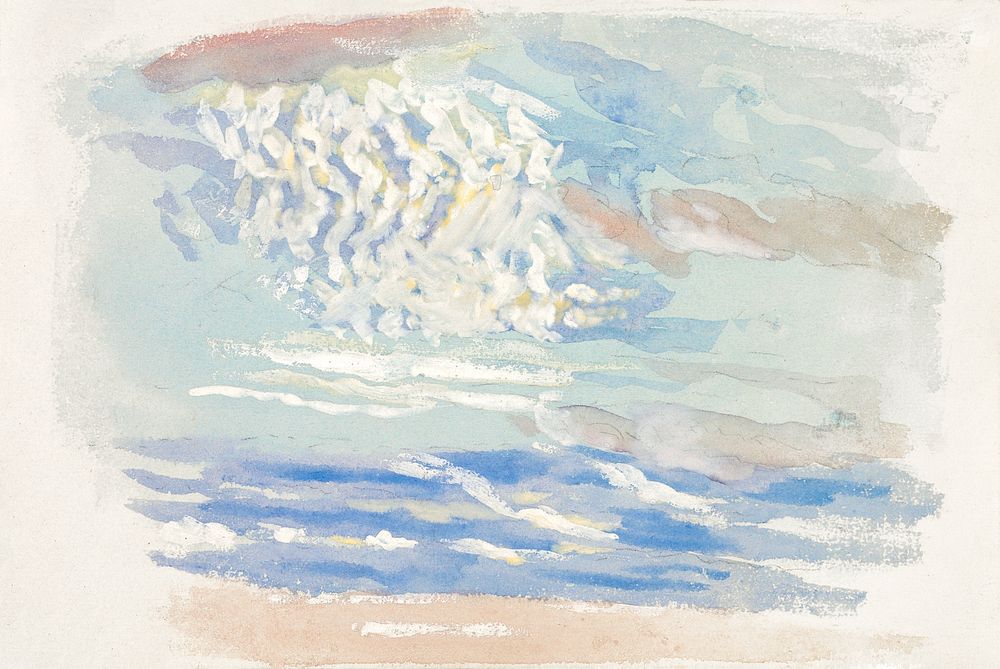 Study of clouds, Rome, Italy by Francis Augustus Lathrop. Digitally enhanced by rawpixel.
