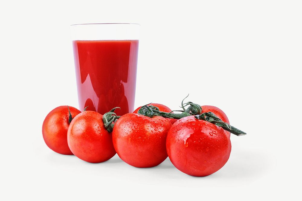 Fresh Tomato Juice Collage Element 