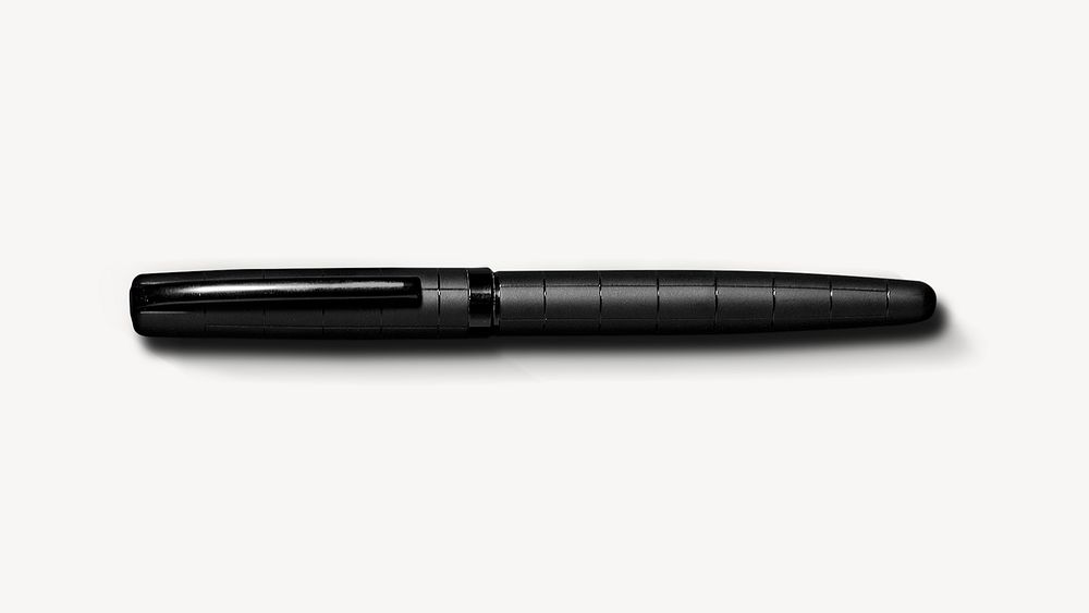 Black ball pen mockup psd