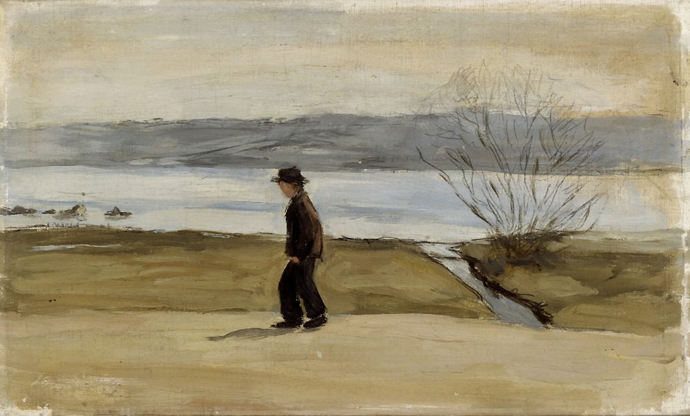 The wounded angel, landscape study, 1902 by Hugo Simberg