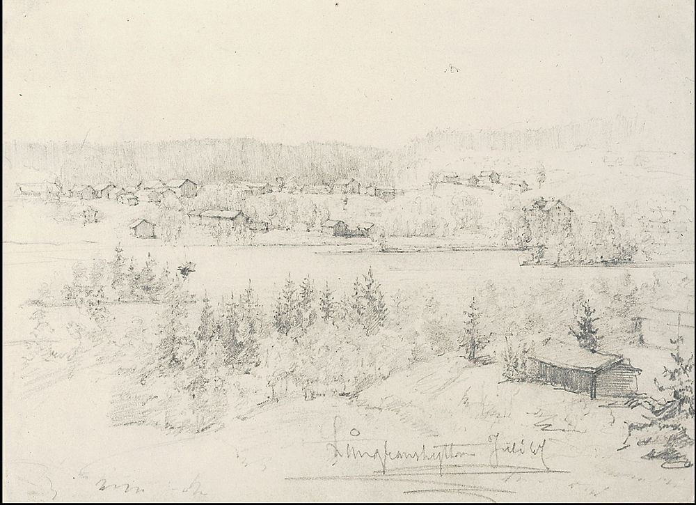 Nakoala yli joen ja kylan, 1867
