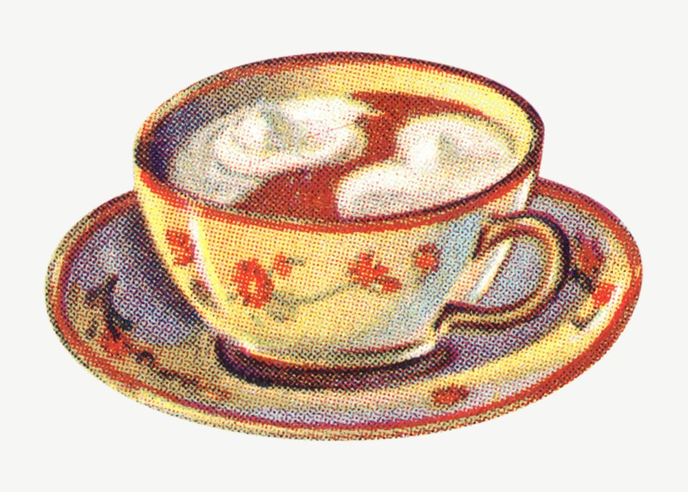 Vintage tea, food illustration psd. Remixed by rawpixel.