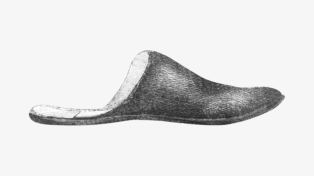 House slipper, vintage illustration. Remixed by rawpixel.