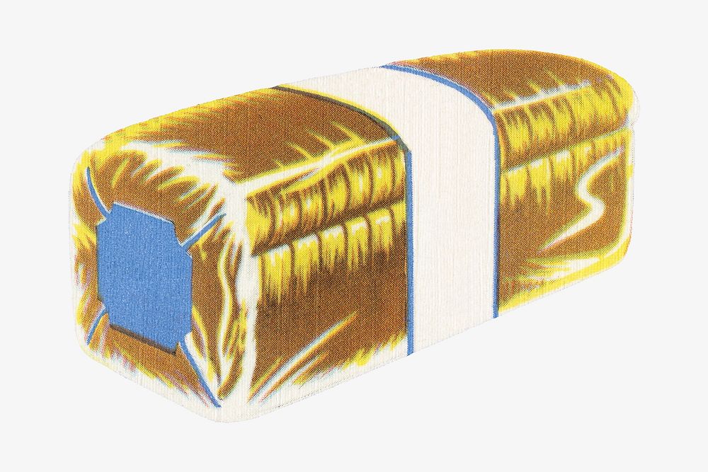 Vintage loaf of bread illustration. Remixed by rawpixel. 