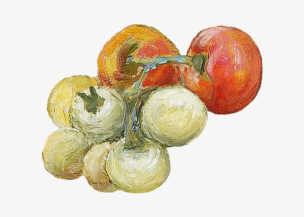 Vintage tomatoes still life, illustration by Pekka Halonen. Remixed by rawpixel.