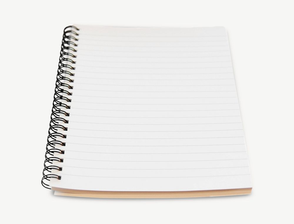 Ruled paper notebook isolated object psd