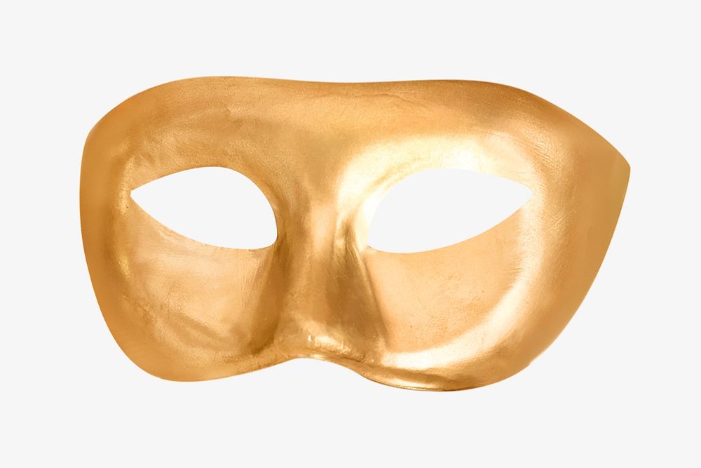 Gold masquerade isolated design