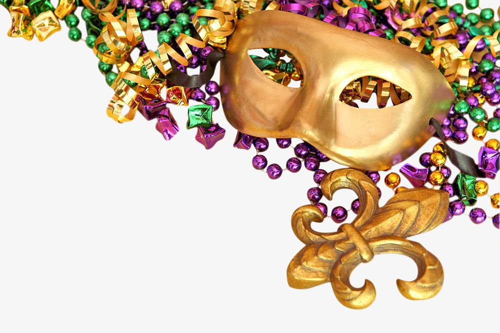 Carnival gold masquerade border  background