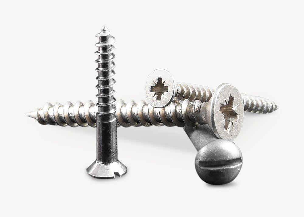 Long screw isolated graphic psd