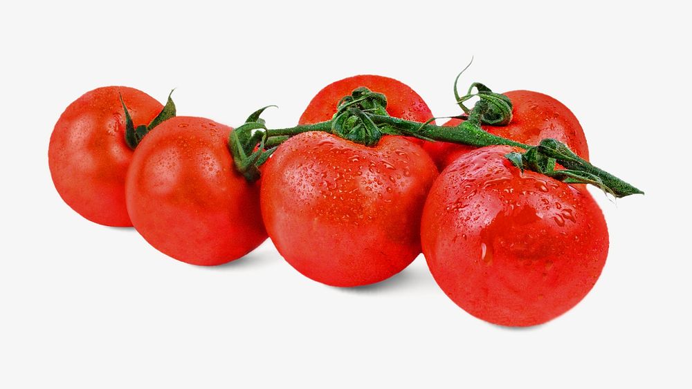 Tomatoes image on white