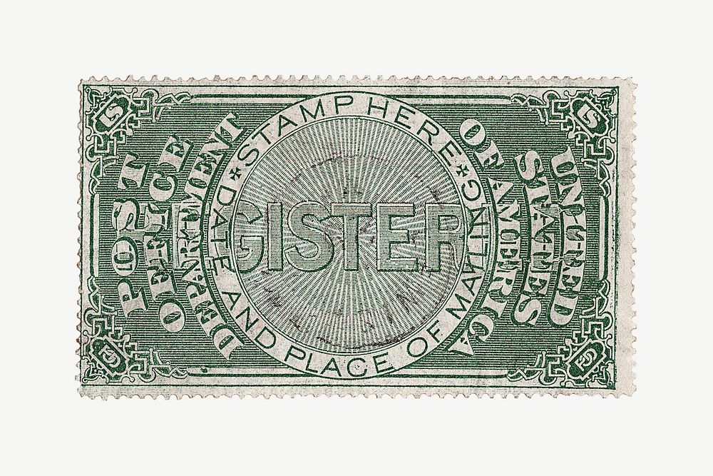 Vintage postal stamp psd.  Remixed by rawpixel. 