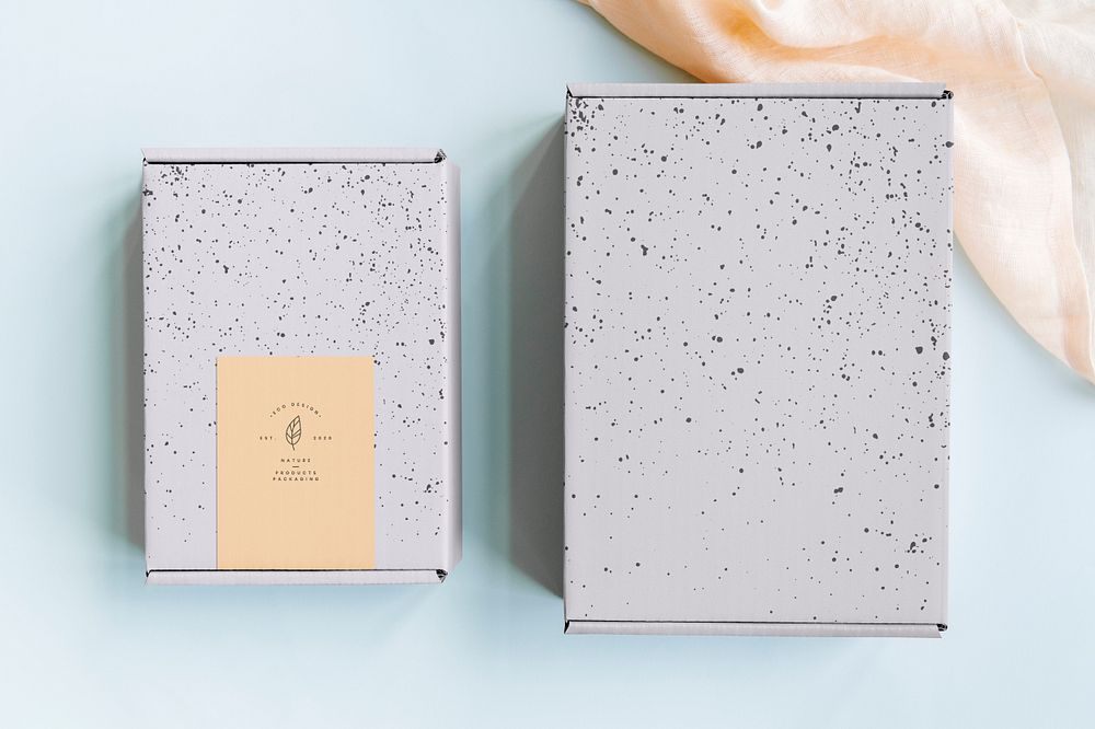 Feminine gift box and packaging mockup design