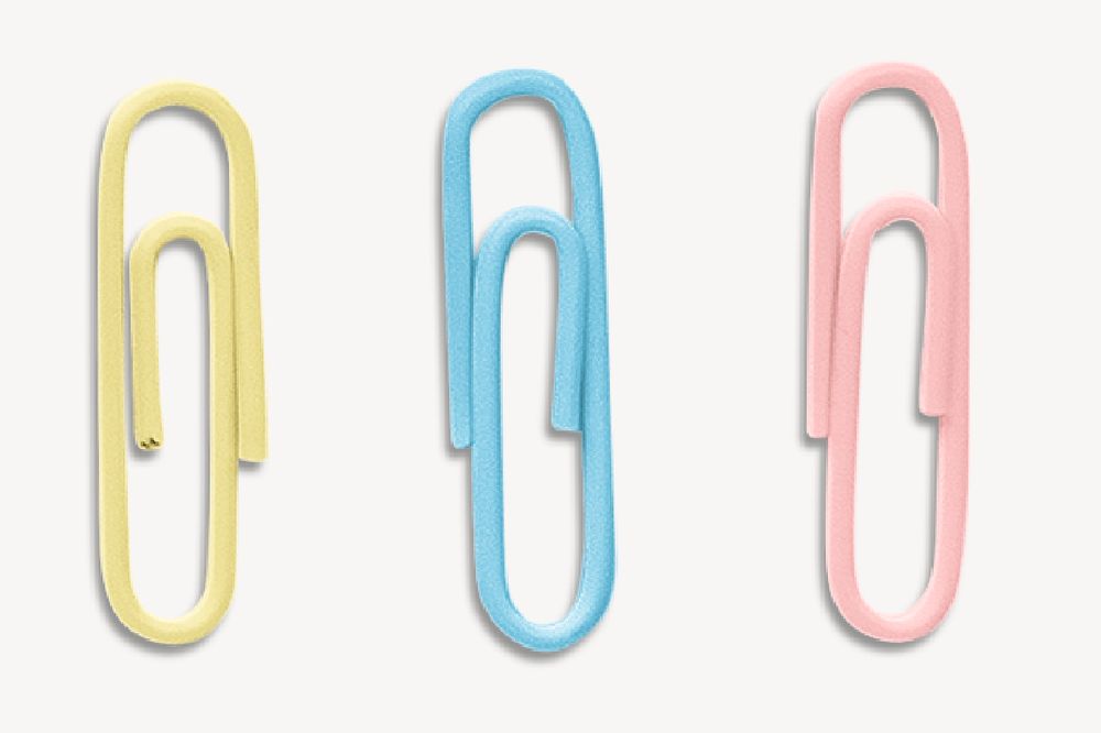Paper clip stationery psd