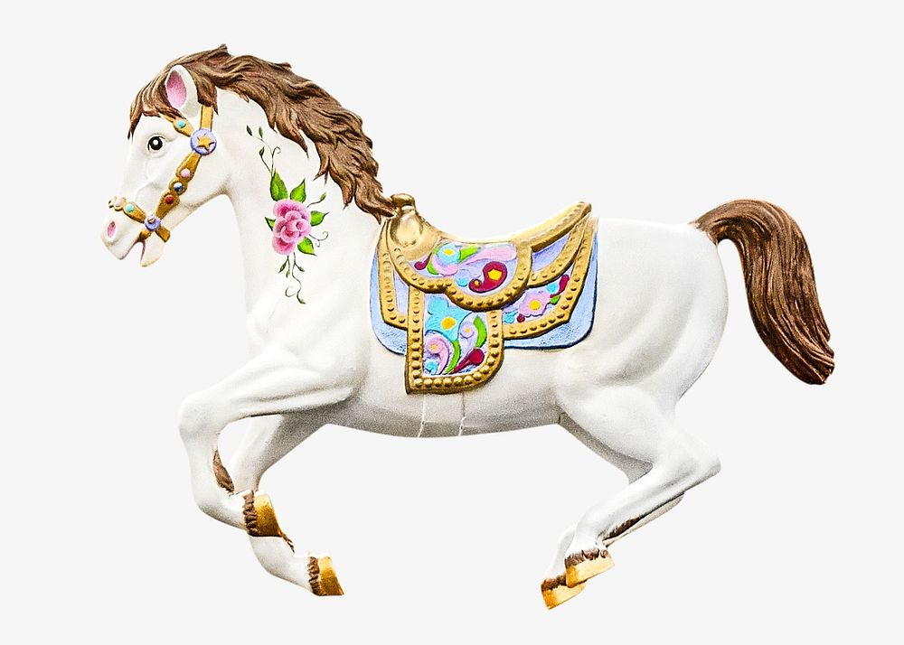 Carousel horse, isolated image