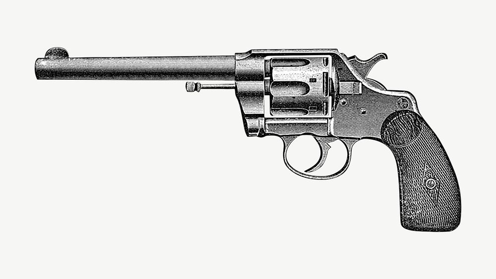 Gun vintage illustration psd. Remixed by rawpixel. 