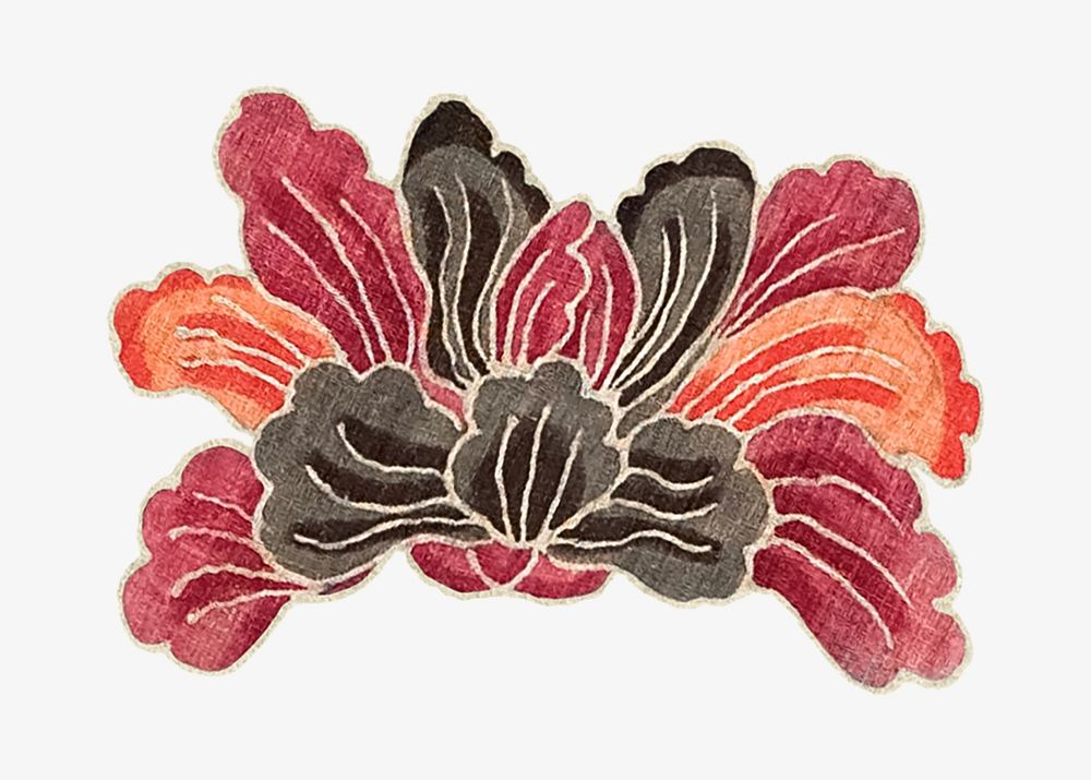 Colorful flower, vintage Japanese botanical illustration. Remixed by rawpixel.