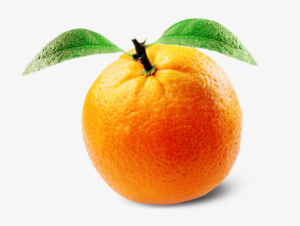 Orange fruit, isolated image