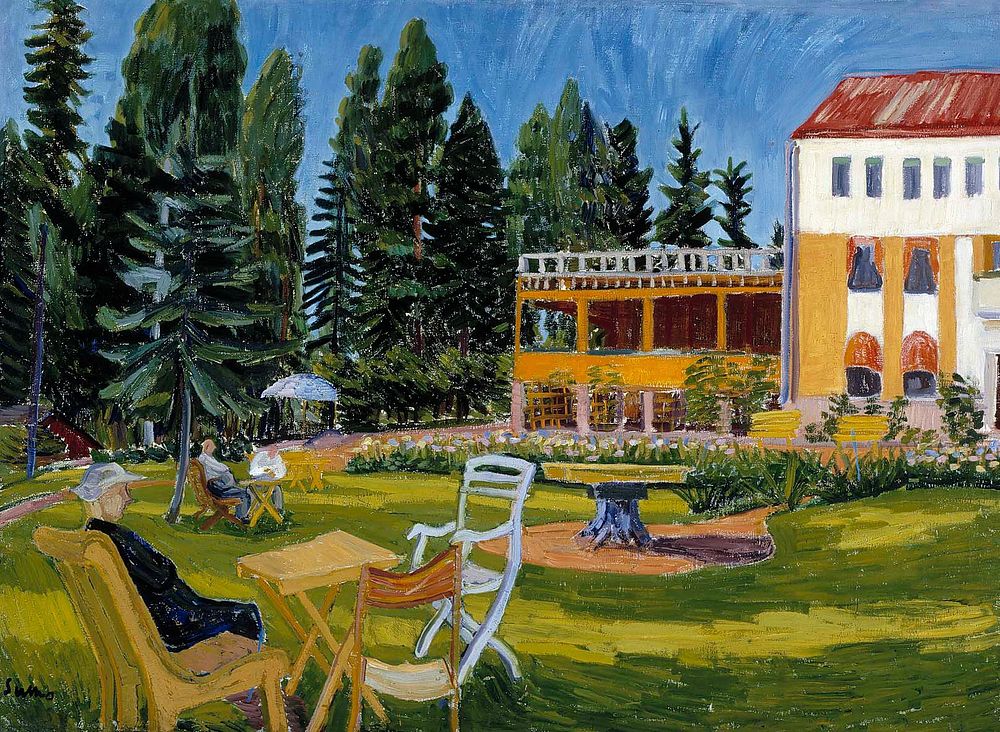 Aihe kauniaisista impressionism art by Sulho Sipil&auml;. Original public domain image from Finnish National Gallery.…