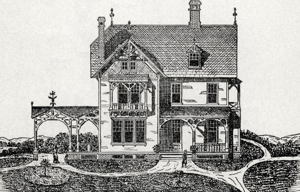 Cottage houses for village and country homes (1899) vintage illustration by S. B. Reed. Original public domain image from…