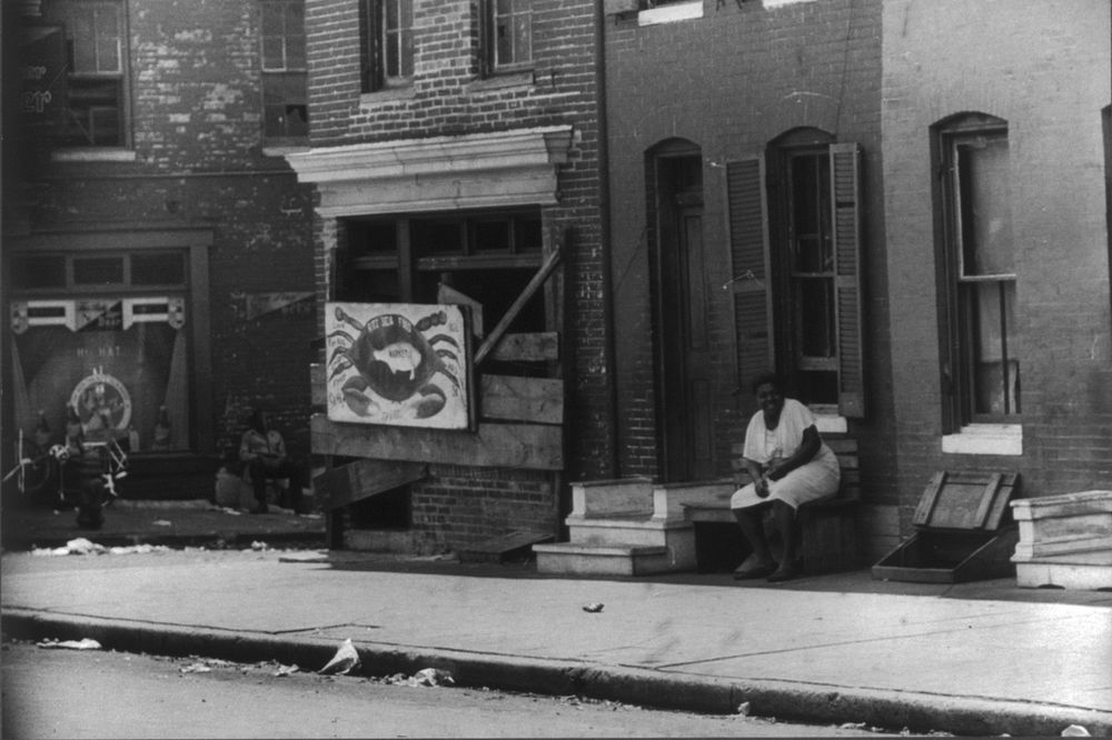 Street in  section, Baltimore, Maryland. Sourced from the Library of Congress.