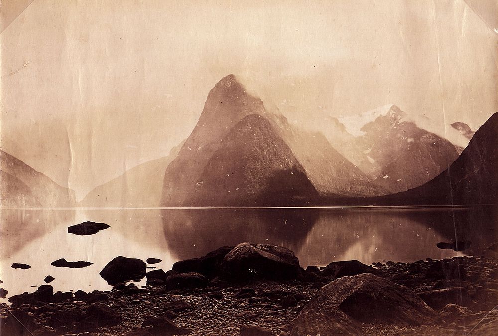 Milford Sound, Harrison's Cove (1874) by Burton Brothers and Alfred Burton.