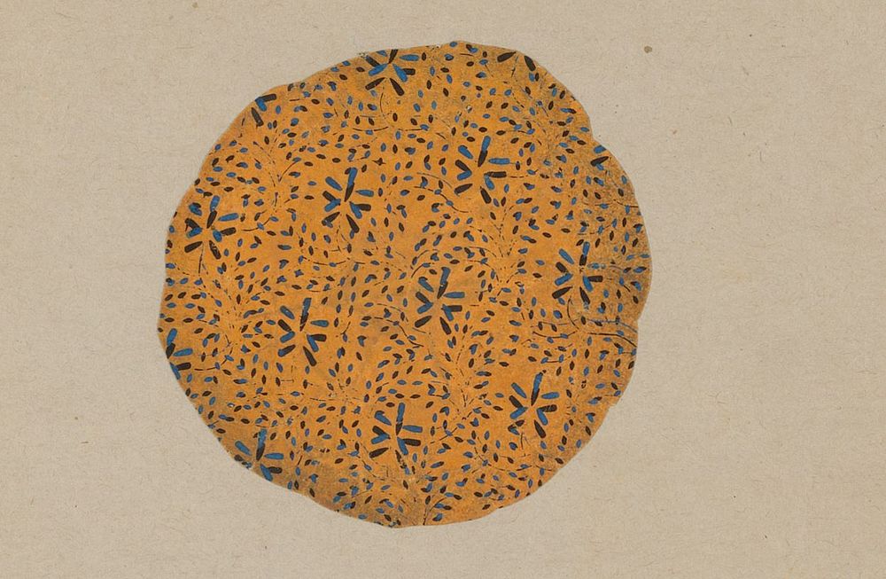 Fragment met strooipatroon van blaadjes (1750 - 1900) by anonymous